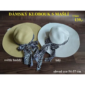 Klobouk DÁMSKÝ KLOBOUK S MAŠLÍ - HNĚDÁ