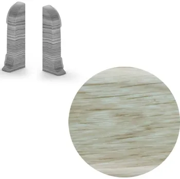 soklová lišta NOVÁK Koncovka L+P k soklové PVC dub pískový 56x23 1 pár NGTKF0