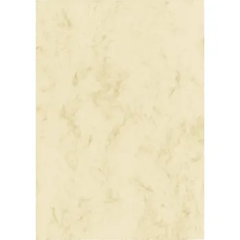Barevný papír Sigel Mramorovaný papír béžový A4 200 g 50 listů
