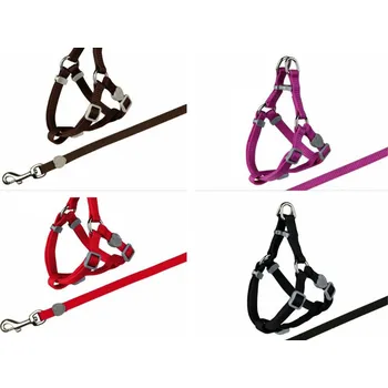 Trixie Nylonový postroj s vodítkem pro kočku 26-37cm/10mm, 1,20m
