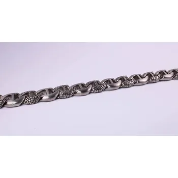 Náramek Matný vzorovaný pánský náramek chirurgická ocel