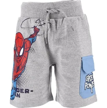 Chlapecké kraťasy Šedé šortky Spider-Man s kapsami Velikost: 128