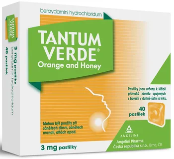 Lék na bolest v krku Tantum Verde Orange and Honey