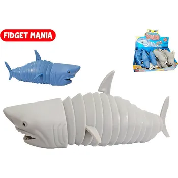 Hračka pro nejmenší Fidget žralok klik klak 18 cm
