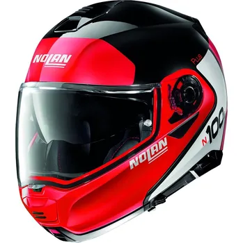 Recenze Nolan N100-5 Plus Distinctive Glossy černá/bílá/červená XL Helma na motorku Recenze Nolan N100-5 Plus Distinctive Glossy černá/bílá/červená XL