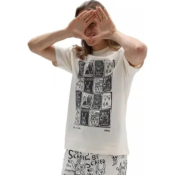 Pánské tričko tričko Vans Vans X Daniel Johnston Checkerboard OTW - Antique White S