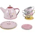 nádobí do dětské kuchyňky Little Dutch Čajový plechový set Flowers 13 ks