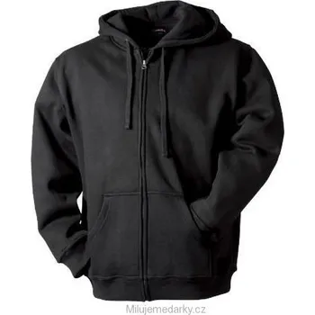 Dámská mikina Pánská - Unisex mikina Lambeste černá s kapucí, zipem a kapsami velikost XL
