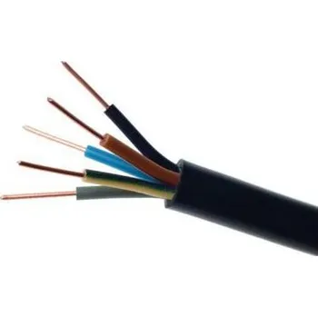 elektrický kabel ELEKTROKABEL Vícežilový podzemní elektrický kabel YKY 0,6/1kV 5x16mm2 BLACK ELEKTROKAKEL 1m