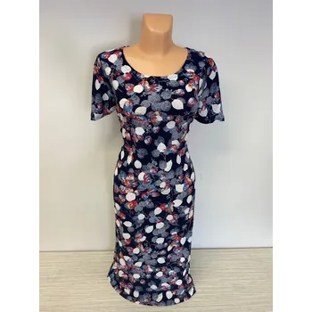 Dámské šaty damské šaty, Barva Modrá, Velikost XXL 48, Materiál 98% Polyester 2% Lycra