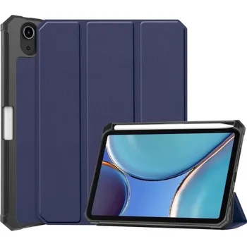 Pouzdro na tablet VSECHNONAMOBIL 34242 LEATHER zaklapovací obal Apple iPad mini 2021 / iPad mini 2024 tmavomodrý