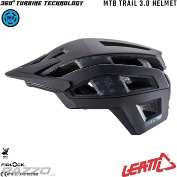 Sportovní chránič MTB helma LEATT MTB 3.0 Trail V22 Black 2022 M