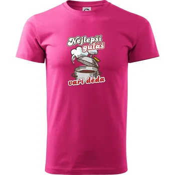 Pánská móda Nejlepší guláš vaří děda - Klasické pánské triko vyšší gramáže - M ( Purpurová )