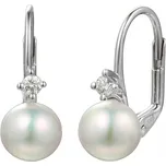 Couple, Perlové náušnice Morgan, bílé zlato a bílá perla, 585-45-3-5030.1B00.0.00.744.08