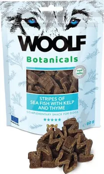 Pamlsek pro psa WOOLF Snack Botanicals mořské ryby s mořskou řasou a tymiánem 80 g
