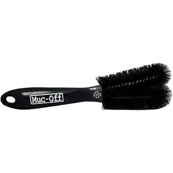 Kartáč na čištění MUC-OFF TWO PRONG BRUSH - 1 kus (ideální pro vidlice, paprsky, disky, tlumiče, kliky a pedály)
