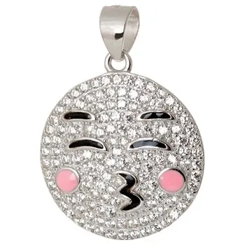 Přívěsek Stříbrný přívěšek smajlík STRZ0857F