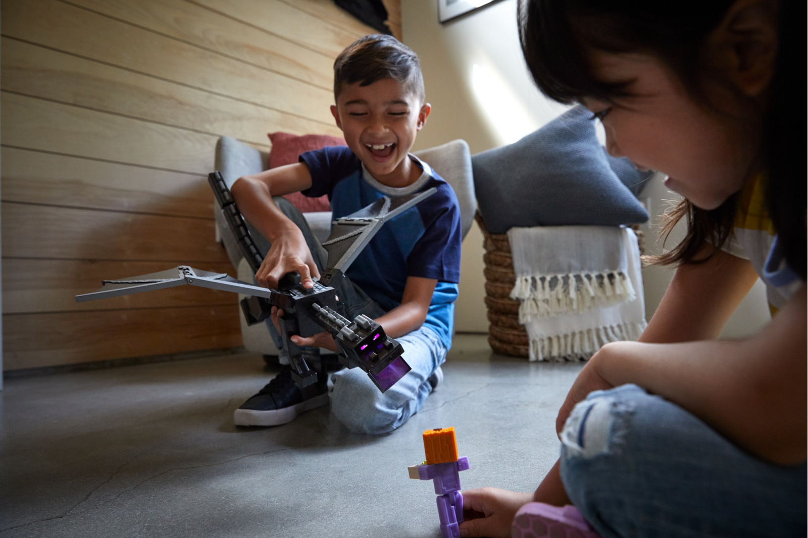 foto Figurka Mattel Minecraft Ultimátní Drak Ender a Steve