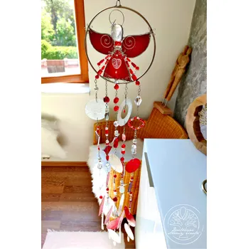 Andělská zvonkohra Tiffany Života budič 15x80cm KřídlAndělů