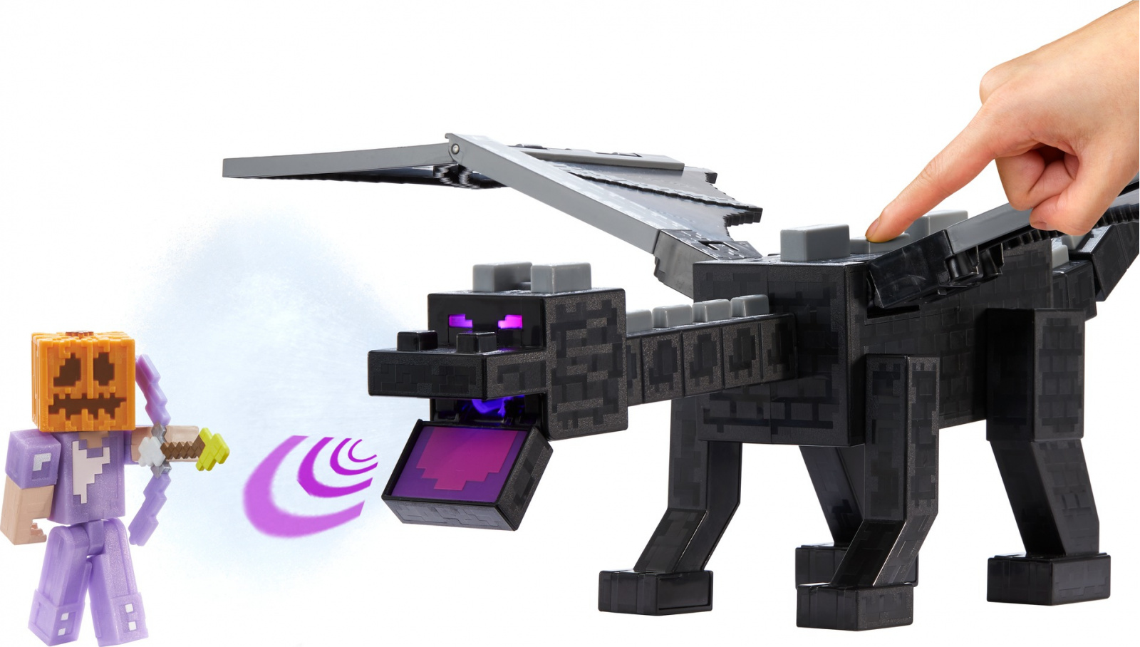 foto Figurka Mattel Minecraft Ultimátní Drak Ender a Steve