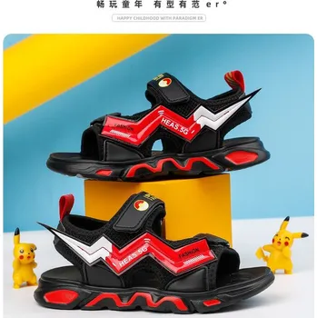 Dívčí obuv Pokémon Dětské páskové sandále "Pokémon" Barva: Červená, Velikost: 28 (17,8 cm)