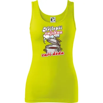 Nejlepší rajskou vaří děda - Dámské tílko - L ( Limetková )
