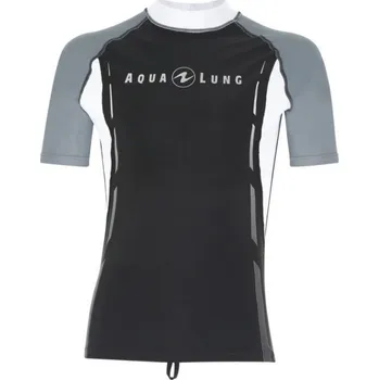 Rashguard Pánské tričko Aqualung RASHGUARD, černá/šedá Velikost: Small 660511