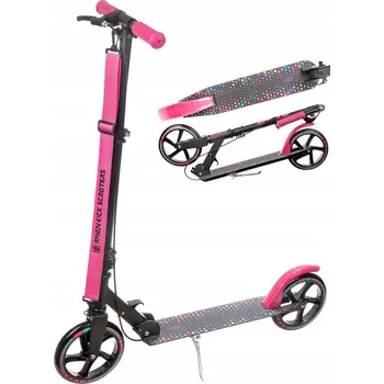 Koloběžka Skládací koloběžka Raven Dots black s ruční brzdou ABEC9 200mm