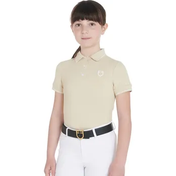 Chlapecké tričko EQUESTRO Tričko polo Equestro, dětské, beige 10 let