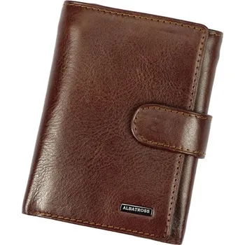 Peněženka Menší hnědá kožená peněženka Albatross A-3239