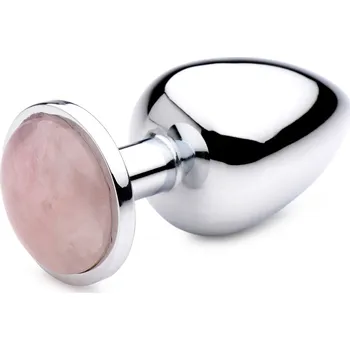 Anální šperk Booty Sparks Gemstones Rose Quartz Gem Anal Plug Large