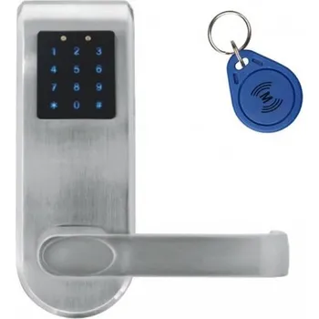 Domovní zvonek EURA ELH-82B9/SILVER LANDLOCK se čtečkou karet RFID a kódovým zámkem, dálkové ovládání, stříbrný