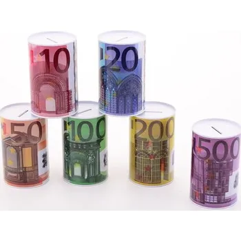 Pokladnička Kasička plechová EUR