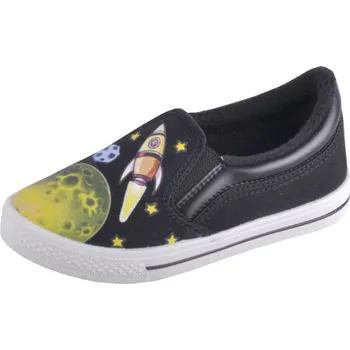 Chlapecká obuv Plátěnky bačkory tenisky slip on Skarpol Kleo 176-3 vesmír s koženou stélkou velikost: 29