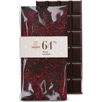 Čokoláda Hořká čokoláda s drcenými lyofilizovanými malinami a ostružinami