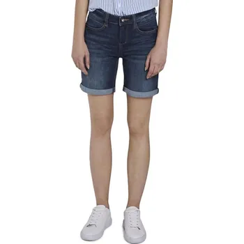 Dámské kraťasy TOM TAILOR DÁMSKÉ BERMUDY SLIM FIT ALEXA-DARK STONE WASH