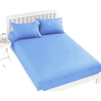 Prostěradlo Jersey světle modré prostěradlo David dvoulůžko 140x200 cm Barva: Světle modrá, rozměr: 140x200cm