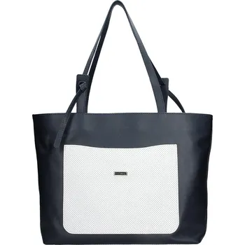 Kabelka Dámská kožená kabelka Facebag Tera - modro-bílá