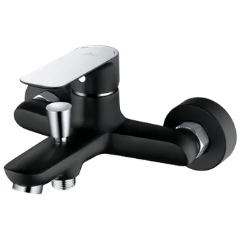 Vodovodní baterie BELAGGIO - Itálie | RIO 4144 černá/chrom páková nástěnná vanová vodovodní baterie - ČERNÁ/CHROM RIO4144 ČERNÁ/CHROM