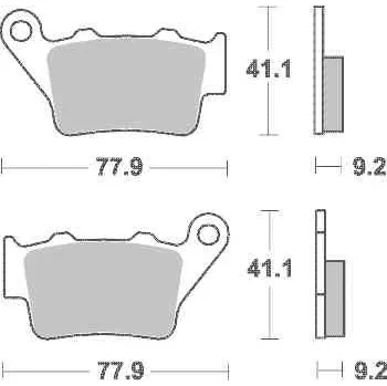 Brzda pro motocykl Brzdové destičky MR3 zadní HONDA NX 650 Dominator rok 97-01
