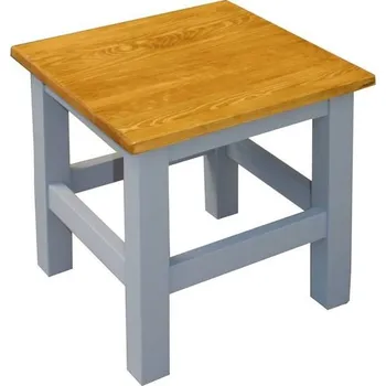 Jídelní stůl Taburet PROVENCE z masivu šedomodrý Barevné provedení: Šedomodrá, Provedení: Borovice - Dub (horní deska)