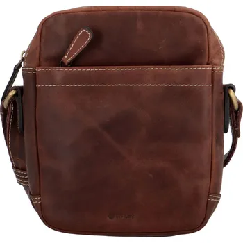 Pánská aktovka Pánská kožená taška přes rameno Diviley Kontis - koňak