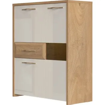 Komoda Vysoká komoda Hagop - ořech pacifik/béžová