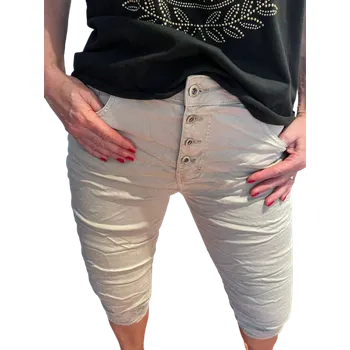 Dámské kalhoty Dámské 3/4 kalhoty béžové Barva: Béžová, Velikost: S