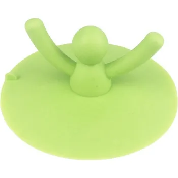 Zátka na zadržení vody ve dřezu a zakrytí horkého nápoje 2v1 Barva: zelená