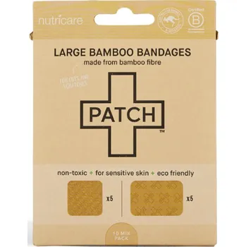 Náplast Patch bambusové náplasti široké Natural 10 ks