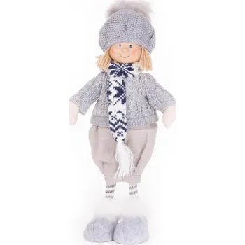 Vánoční dekorace Dekorace MagicHome Vánoce, Chlapec s modrým šálkem, 38 cm