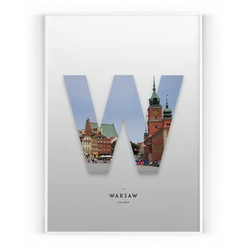 Plakát Plakát / Obraz Warsaw A4 - 21 x 29,7 cm Tiskové plátno