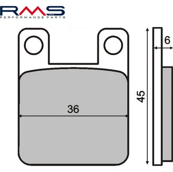 Brzdová destička Brzdové destičky RMS 225100080 organické