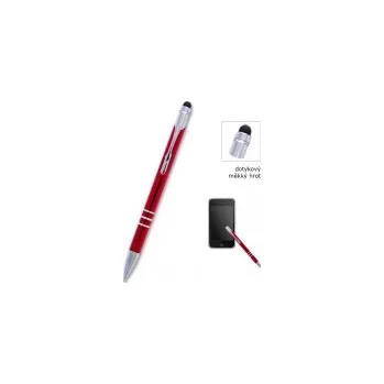 Kuličkové pero CONCORDE Soft červené, dotykové, bez potisku A3561